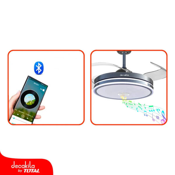 Ventilador con Lámpara Bluetooth Decakila
