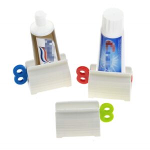JUEGO DE 3 EXPRIMIDORES / DISPENSADORES GIRATORIO, SOPORTE DE ASIENTO DE PASTA DE DIENTES, BLOQUEADOR SOLAR Y CUALQUIER MEDICAMENTO EN PASTA, JUEGO DE 3 UNIDADES, GRAN AHORRO DE PASTA