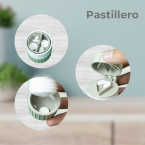 CORTADOR, DIVISOR, TRITURADOR DE PASTILLAS, MOLINILLO PARA VITAMINAS, TABLETAS, SUPLEMENTOS CON HOJA GILLETT DE ACERO INOXIDABLE