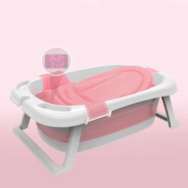 BAñERA PARA BEBéS RETRáCTIL + MALLA DELGADA ROSADA B04 ÚPALE