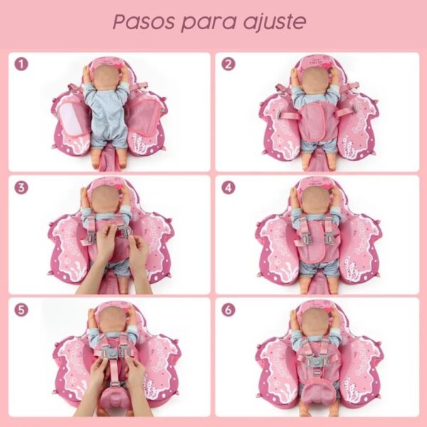 FLOTADOR PARA BEBéS DE TELA CON TECHO ROSA K7903 ÚPALE