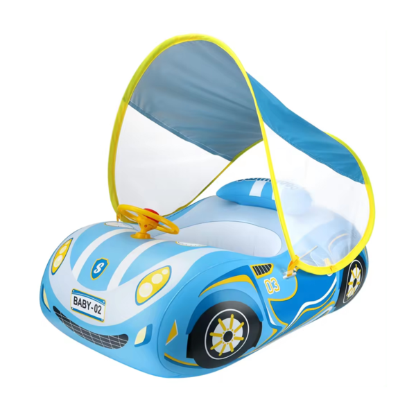 Flotador con Techo Carro Azul