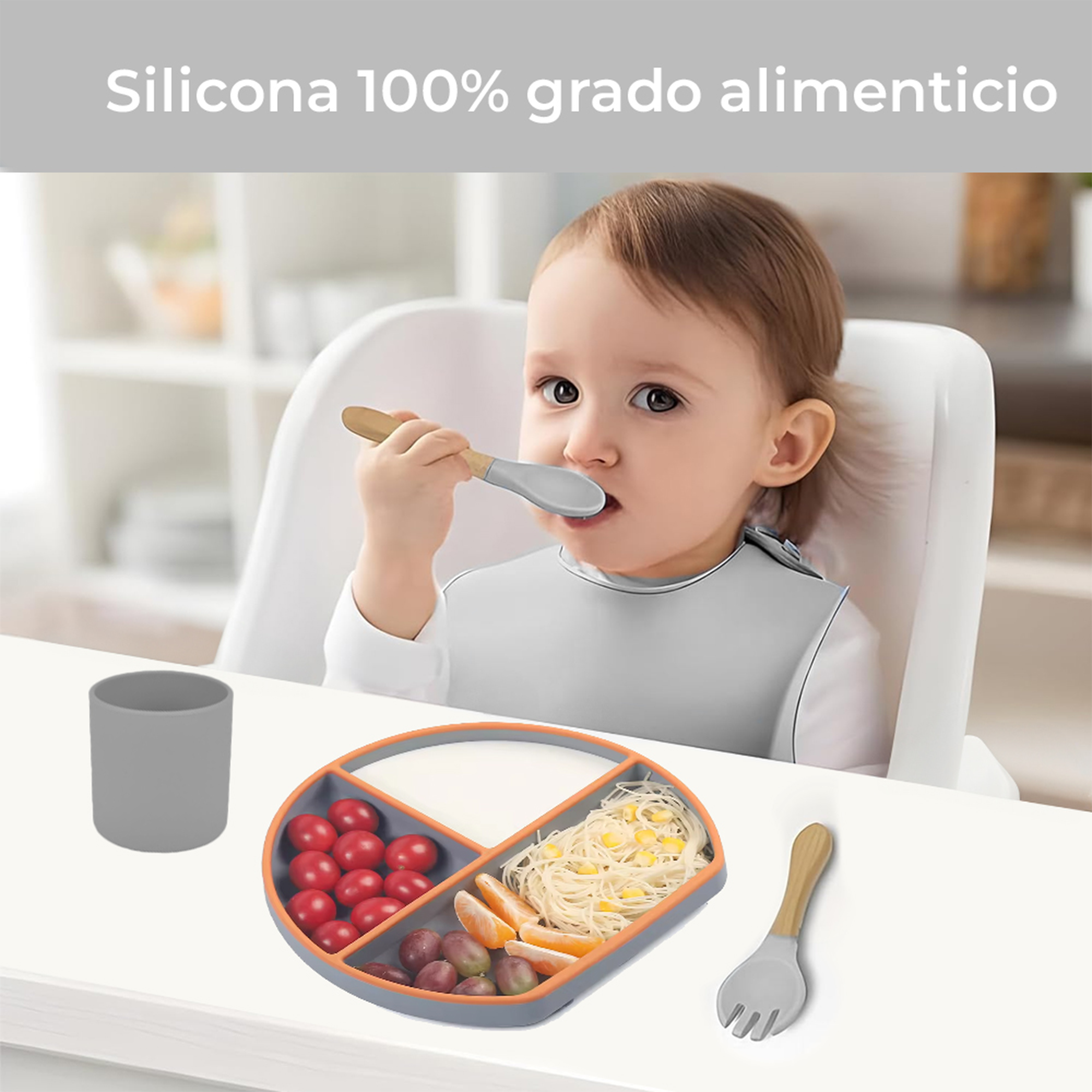 Kit Alimentación Bebé Celeste Úpale - Imagen 2