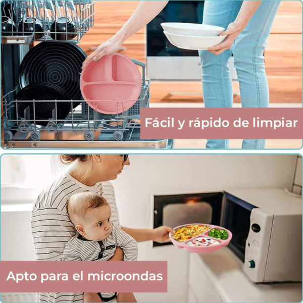 KIT DE ALIMENTACIóN PARA BEBé 6 PIEZAS ROSA PASTEL ÚPALE