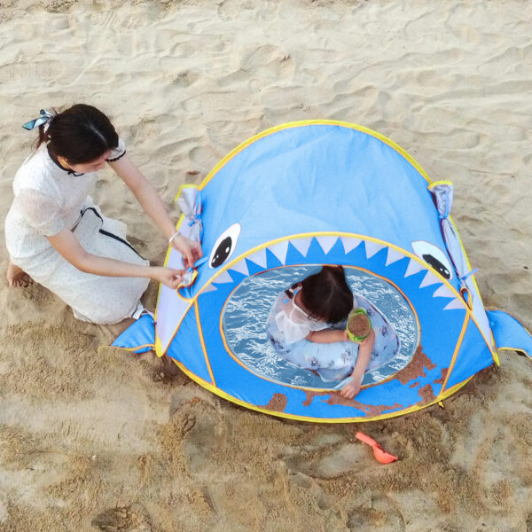 Carpa de Playa con Piscina Celeste