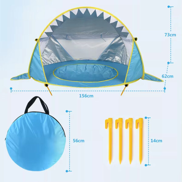 Carpa de Playa con Piscina Celeste