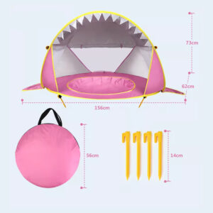 Carpa de Playa con Piscina Rosa