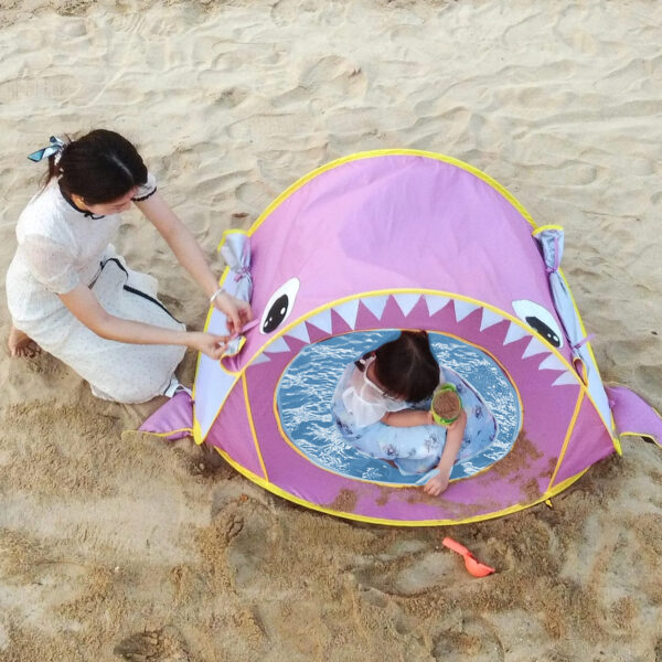 Carpa de Playa con Piscina Rosa