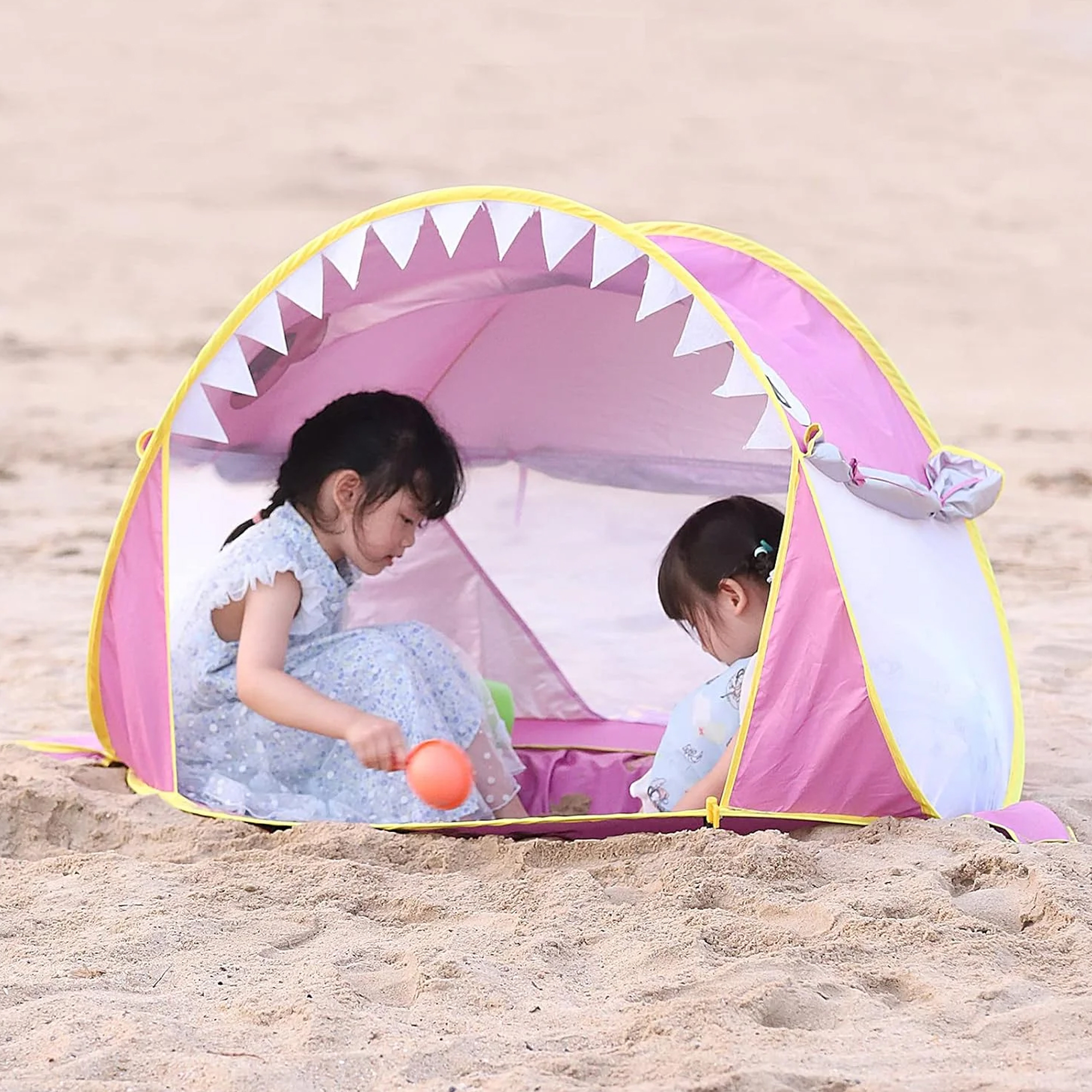 Carpa de Playa con Piscina Rosa
