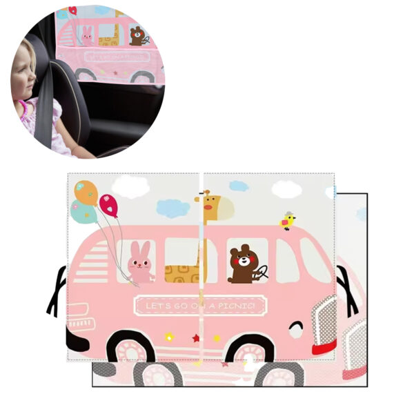 Cortina de Carro Bus Rosa