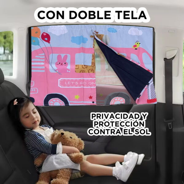 Cortina de Carro Bus Rosa