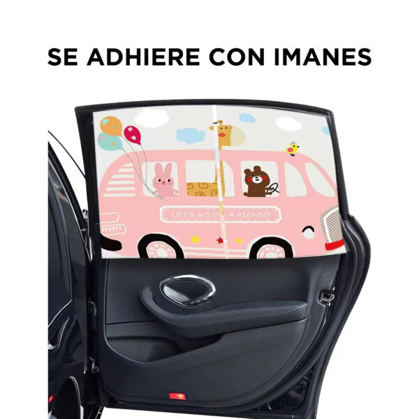 Cortina de Carro Bus Rosa