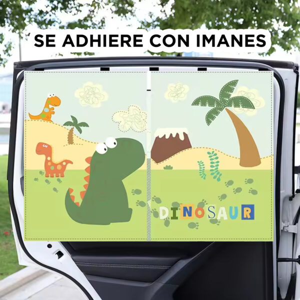 CORTINA DE CARRO PARA VENTANAS DINOSAURIO