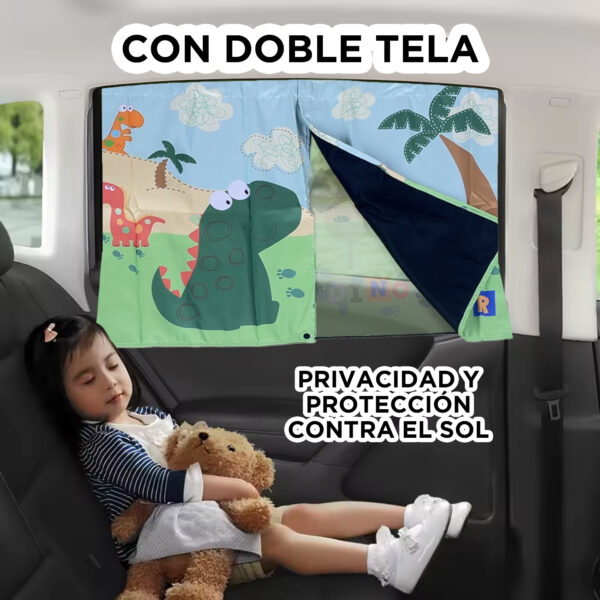 CORTINA DE CARRO PARA VENTANAS DINOSAURIO