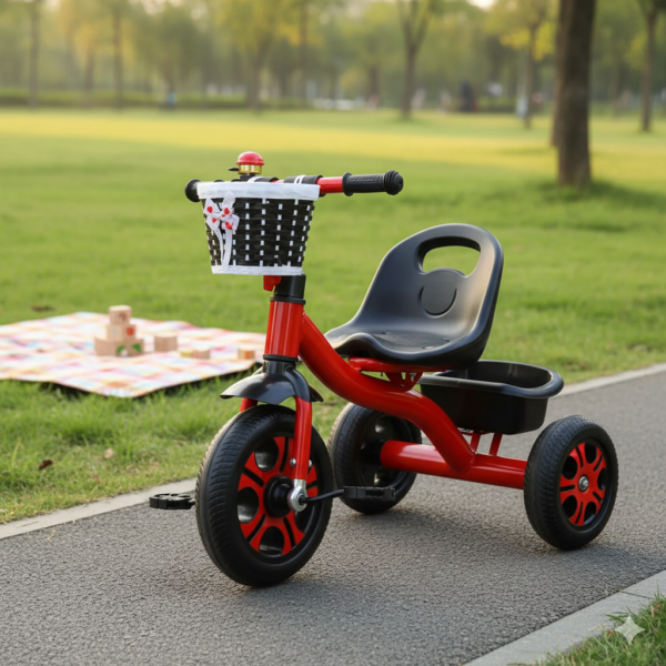 Triciclo Rojo con Canasta Úpale