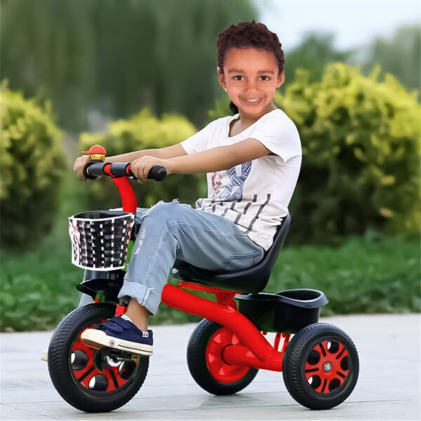 Triciclo Rojo con Canasta Úpale