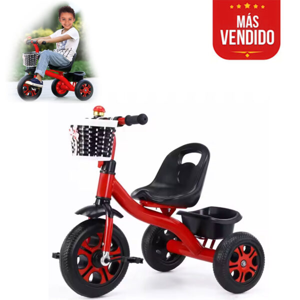 Triciclo Rojo con Canasta Úpale