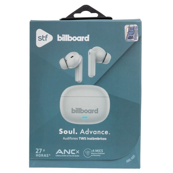 Audífonos Inalámbricos TWS Soul Advance con Cancelación de Ruido ANC Gris