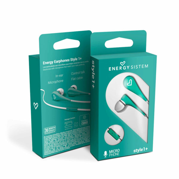 Audífonos In-Ear Energy Sistem Style 1+ Menta