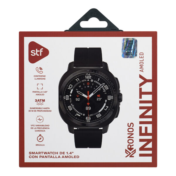 Smartwatch Kronos Infinity Pantalla AMOLED 1.43"
