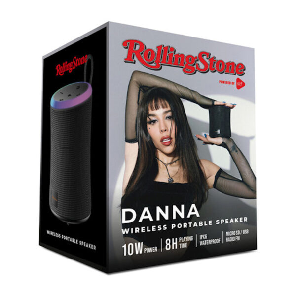 Bocina Portátil Inalámbrica Rolling Stone 10W con Luz LED