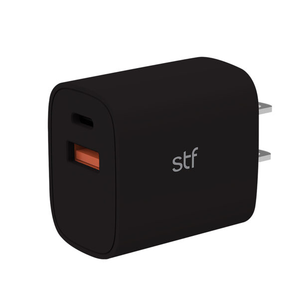 Cargador de Pared STF 2 Salidas USB y Tipo C Carga Ultra Rápida