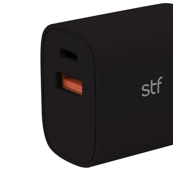 Cargador de Pared STF 2 Salidas USB y Tipo C Carga Ultra Rápida
