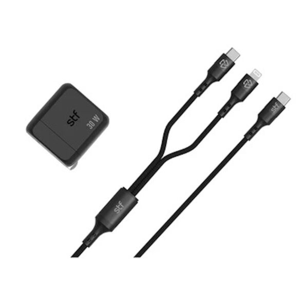 Cargador de Pared GaN STF 30W con Cable 2 en 1