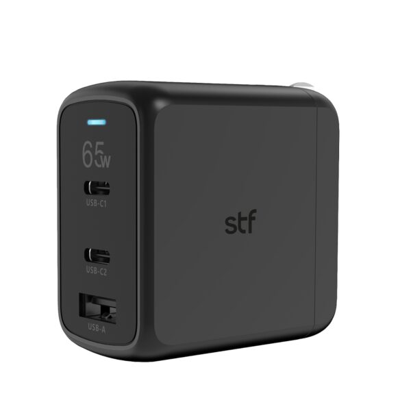 Cargador de Pared GaN STF 65W con Conectores Internacionales