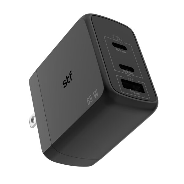 Cargador de Pared GaN STF 65W con Conectores Internacionales