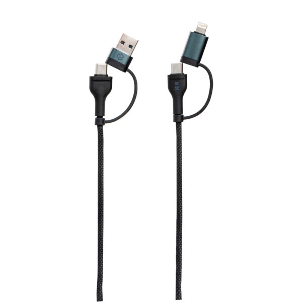 Cable 4 en 2 Tipo C y USB a Tipo C y Lightning STF