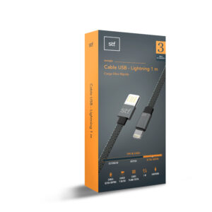 Cable USB a Lightning Bicolor STF Negro