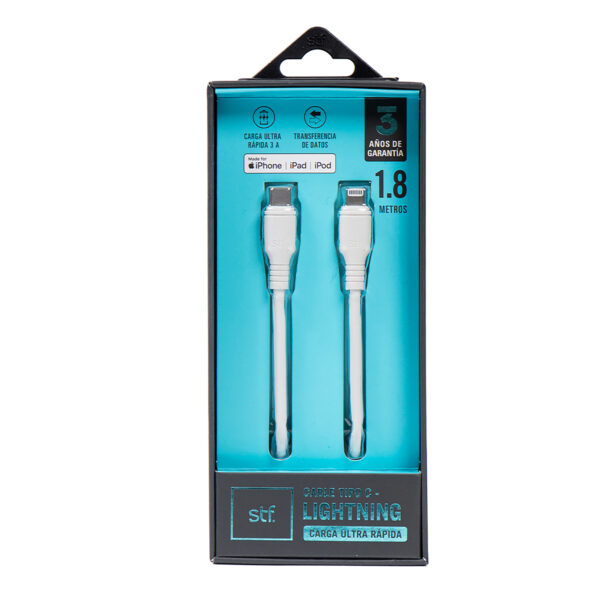 Cable Tipo C a Lightning MFI 3A STF
