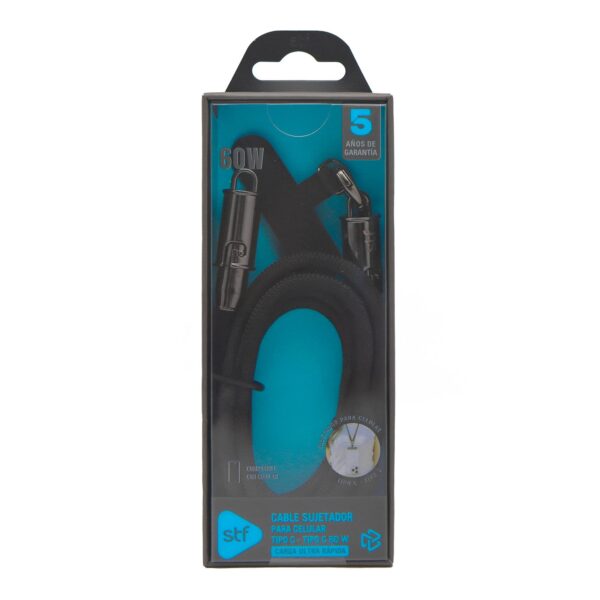 Cable Sujetador para Celular Tipo C 60W 120 cm STF