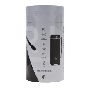 Bocina Inalámbrica Portátil Rise STF con Luz LED RGB Negra