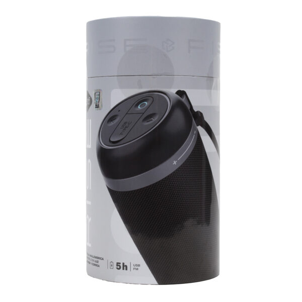 Bocina Inalámbrica Portátil Rise STF con Luz LED RGB Negra
