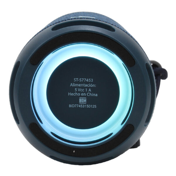Bocina Inalámbrica Portátil Rise STF con Luz LED RGB Azul