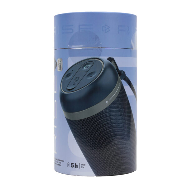 Bocina Inalámbrica Portátil Rise STF con Luz LED RGB Azul