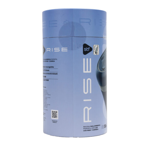 Bocina Inalámbrica Portátil Rise STF con Luz LED RGB Azul