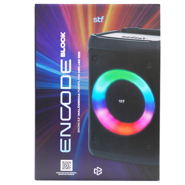 Bocina Inalámbrica Encode Block 6.5" STF con Aro LED RGB