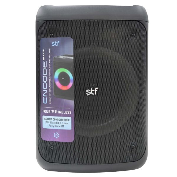 Bocina Inalámbrica Encode Block 6.5" STF con Aro LED RGB