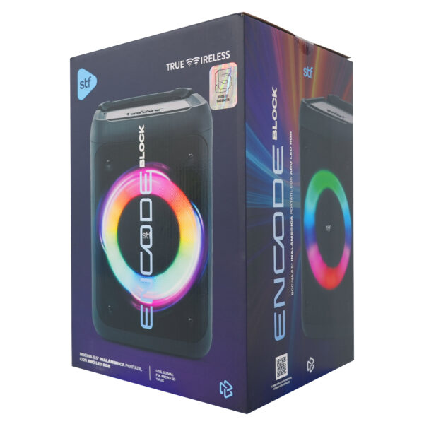 Bocina Inalámbrica Encode Block 6.5" STF con Aro LED RGB
