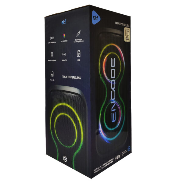 Bocina Inalámbrica Encode 4" x2 STF con Luz LED RGB