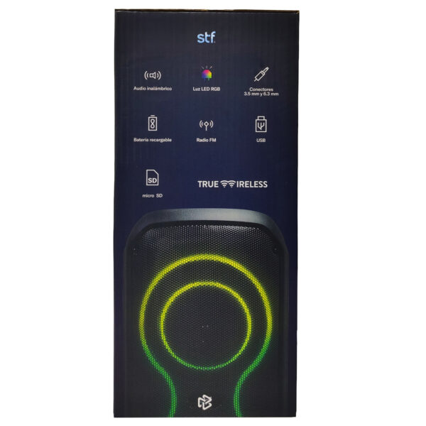 Bocina Inalámbrica Encode 4" x2 STF con Luz LED RGB
